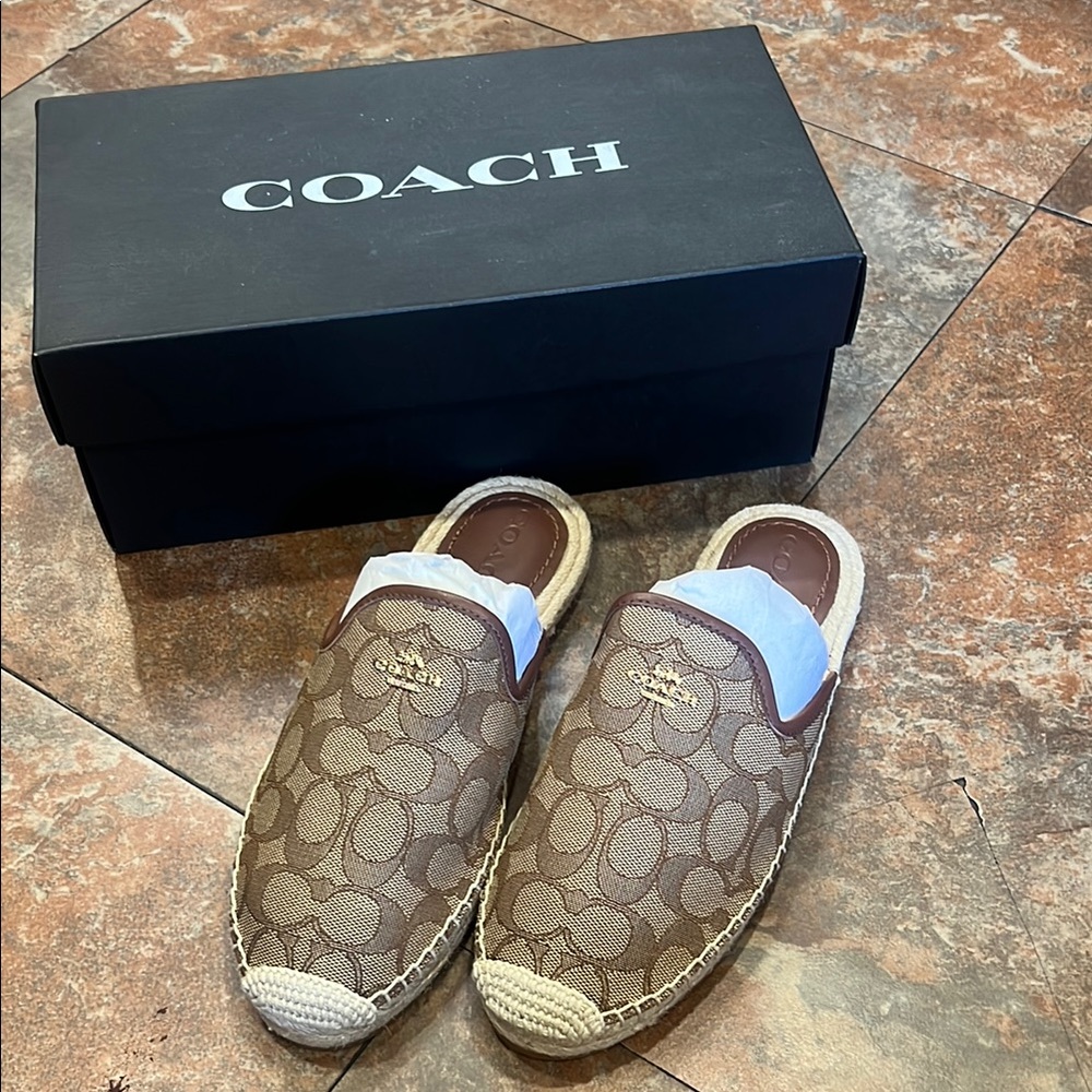 Coach Brown Slip-On Espadrilles